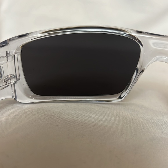 Pre Owned Like New “OAKLEY” CRANKSHAFT Polished Clear Frame Lens Ice Iridium - Picture 7 of 8